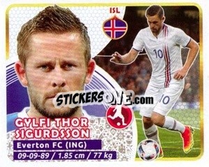 Sticker Gylfi Sigurdsson - Copa Mundial Russia 2018 n. 279 - GOL
