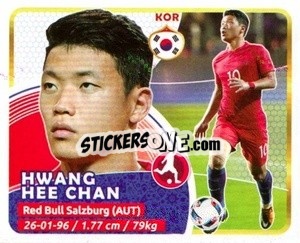 Sticker Hee-Chan - Copa Mundial Russia 2018 - GOL
