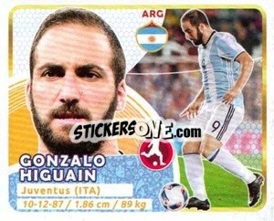 Sticker Higuain - Copa Mundial Russia 2018 n. 247 - GOL
