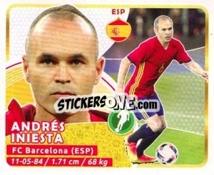 Sticker Iniesta - Copa Mundial Russia 2018 n. 130 - GOL
