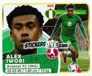 Sticker Iwobi - Copa Mundial Russia 2018 n. 301 - GOL
