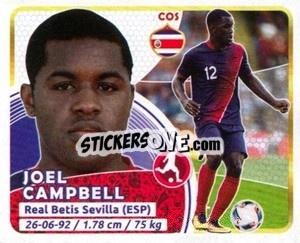 Sticker Joel Campbell - Copa Mundial Russia 2018 n. 353 - GOL
