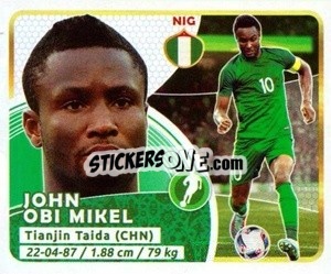 Sticker John Obi Mikel - Copa Mundial Russia 2018 n. 297 - GOL
