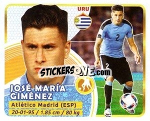 Sticker Jose Giménez - Copa Mundial Russia 2018 n. 50 - GOL
