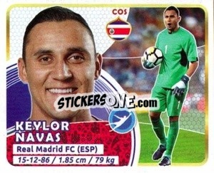 Sticker Keylor Navas - Copa Mundial Russia 2018 - GOL

