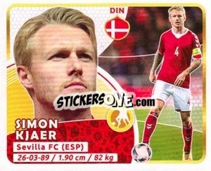 Sticker Kjaer - Copa Mundial Russia 2018 n. 199 - GOL

