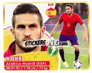 Sticker Koke - Copa Mundial Russia 2018 n. 132 - GOL
