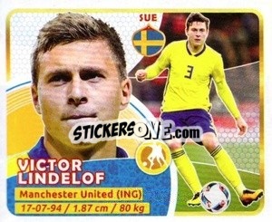 Sticker Lindelöf - Copa Mundial Russia 2018 n. 417 - GOL
