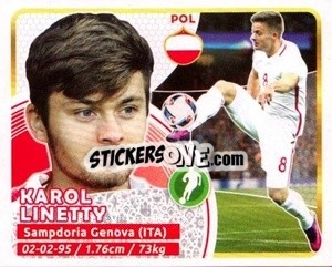 Sticker Linetty - Copa Mundial Russia 2018 n. 547 - GOL
