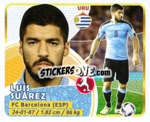 Sticker Luis Suárez - Copa Mundial Russia 2018 n. 60 - GOL
