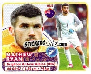 Sticker Mathew Ryan - Copa Mundial Russia 2018 n. 215 - GOL
