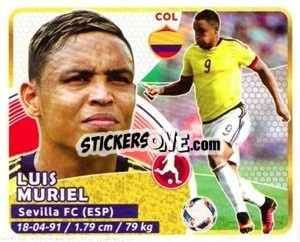 Sticker Muriel - Copa Mundial Russia 2018 n. 533 - GOL
