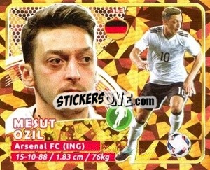 Sticker Özil - Copa Mundial Russia 2018 n. 386 - GOL
