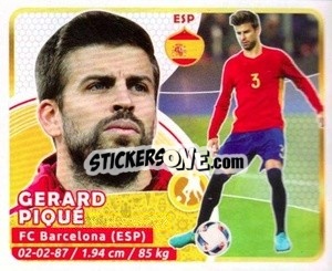 Sticker Piqué - Copa Mundial Russia 2018 n. 128 - GOL
