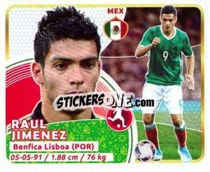 Sticker Raul Jimenez - Copa Mundial Russia 2018 n. 407 - GOL
