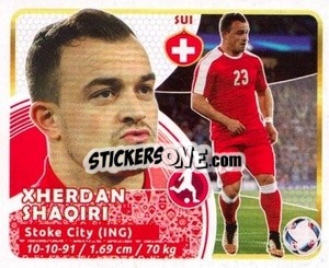 Sticker Shaqiri - Copa Mundial Russia 2018 n. 335 - GOL

