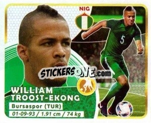 Sticker Troost-Ekong - Copa Mundial Russia 2018 n. 288 - GOL

