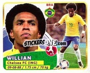 Sticker Willian - Copa Mundial Russia 2018 n. 319 - GOL

