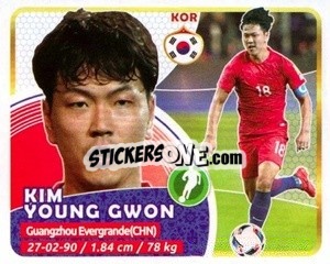 Sticker Young-Gwon - Copa Mundial Russia 2018 - GOL
