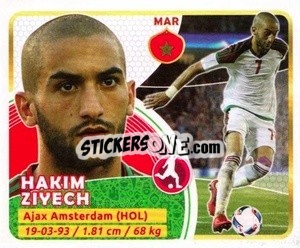 Sticker Ziyech - Copa Mundial Russia 2018 n. 103 - GOL
