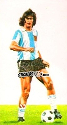 Sticker Mario Kempes - World Cup Soccer All Stars 1978 - GOLDEN WONDER
