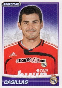 Cromo Casillas (portrait) - Real Madrid 2007-2008 - Panini