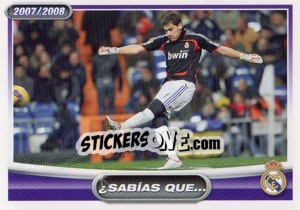 Sticker Casillas (sabais que...?) - Real Madrid 2007-2008 n. 14 - Panini