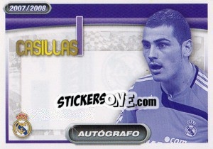 Figurina Casillas (autografo) - Real Madrid 2007-2008 - Panini