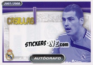 Sticker Casillas (autografo) - Real Madrid 2007-2008 n. 16 - Panini