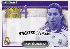 Figurina Sergio Ramos (autografo) - Real Madrid 2007-2008 - Panini