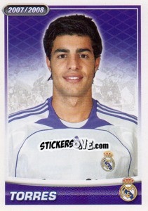 Sticker Miguel Torres (portrait) - Real Madrid 2007-2008 n. 34 - Panini