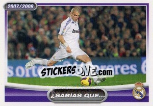 Sticker Pepe (sabais que...?) - Real Madrid 2007-2008 - Panini