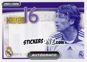 Cromo Heinze (autografo) - Real Madrid 2007-2008 - Panini