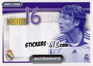 Sticker Heinze (autografo) - Real Madrid 2007-2008 n. 58 - Panini
