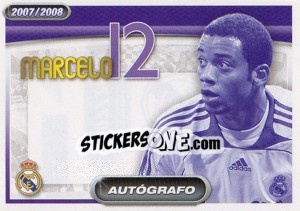 Figurina Marcelo (autografo) - Real Madrid 2007-2008 - Panini