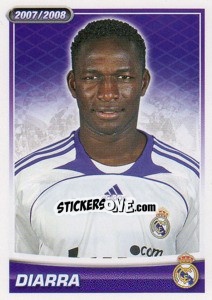 Sticker Mahamadou Diarra (portrait) - Real Madrid 2007-2008 - Panini