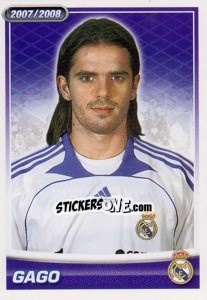 Cromo Gago (portrait) - Real Madrid 2007-2008 - Panini