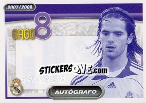 Sticker Gago (autografo) - Real Madrid 2007-2008 n. 76 - Panini