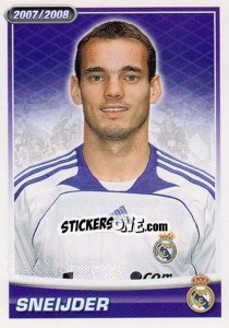 Cromo Sneijder (portrait) - Real Madrid 2007-2008 - Panini