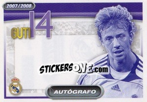 Cromo Guti (autografo) - Real Madrid 2007-2008 - Panini