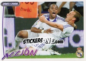 Cromo Robinho y Sneijder - Real Madrid 2007-2008 - Panini