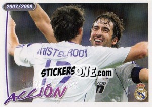 Sticker Raul González / Van Nistelrooy - Real Madrid 2007-2008 n. 99 - Panini