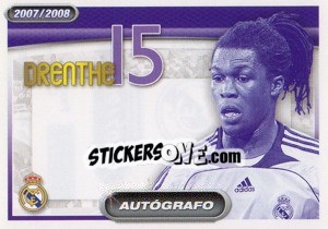 Sticker Drenthe (autografo) - Real Madrid 2007-2008 - Panini
