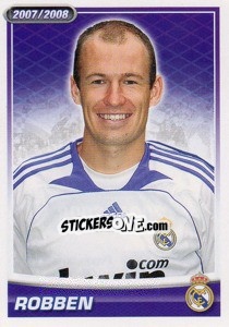 Sticker Robben (portrait) - Real Madrid 2007-2008 n. 115 - Panini