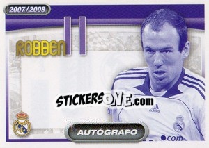 Cromo Robben (autografo) - Real Madrid 2007-2008 - Panini