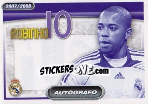 Cromo Robinho (autografo) - Real Madrid 2007-2008 - Panini