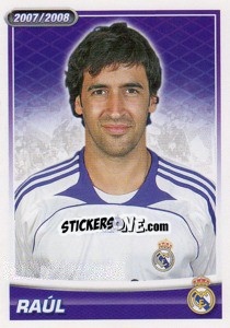 Sticker Raul González (portrait) - Real Madrid 2007-2008 n. 127 - Panini