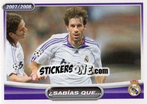 Sticker Van Nistelrooy (sabais que...?) - Real Madrid 2007-2008 - Panini