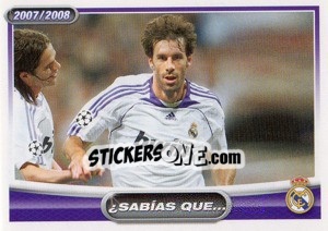 Cromo Van Nistelrooy (sabais que...?) - Real Madrid 2007-2008 - Panini