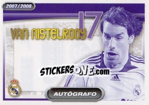 Sticker Van Nistelrooy (autografo) - Real Madrid 2007-2008 - Panini